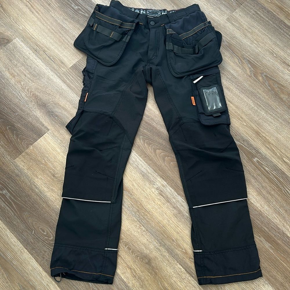 Jobman Workwear Black Work Pants With Knee Protectors C44